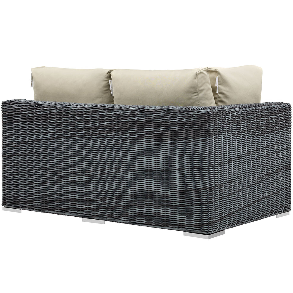 Summon Outdoor Patio Sunbrella® Left Arm Loveseat By Modway - EEI-1872 | Outdoor Sofas, Loveseats & Sectionals | Modishstore - 9