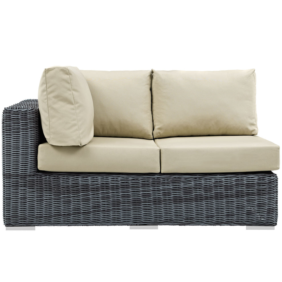 Summon Outdoor Patio Sunbrella® Left Arm Loveseat By Modway - EEI-1872 | Outdoor Sofas, Loveseats & Sectionals | Modishstore - 8