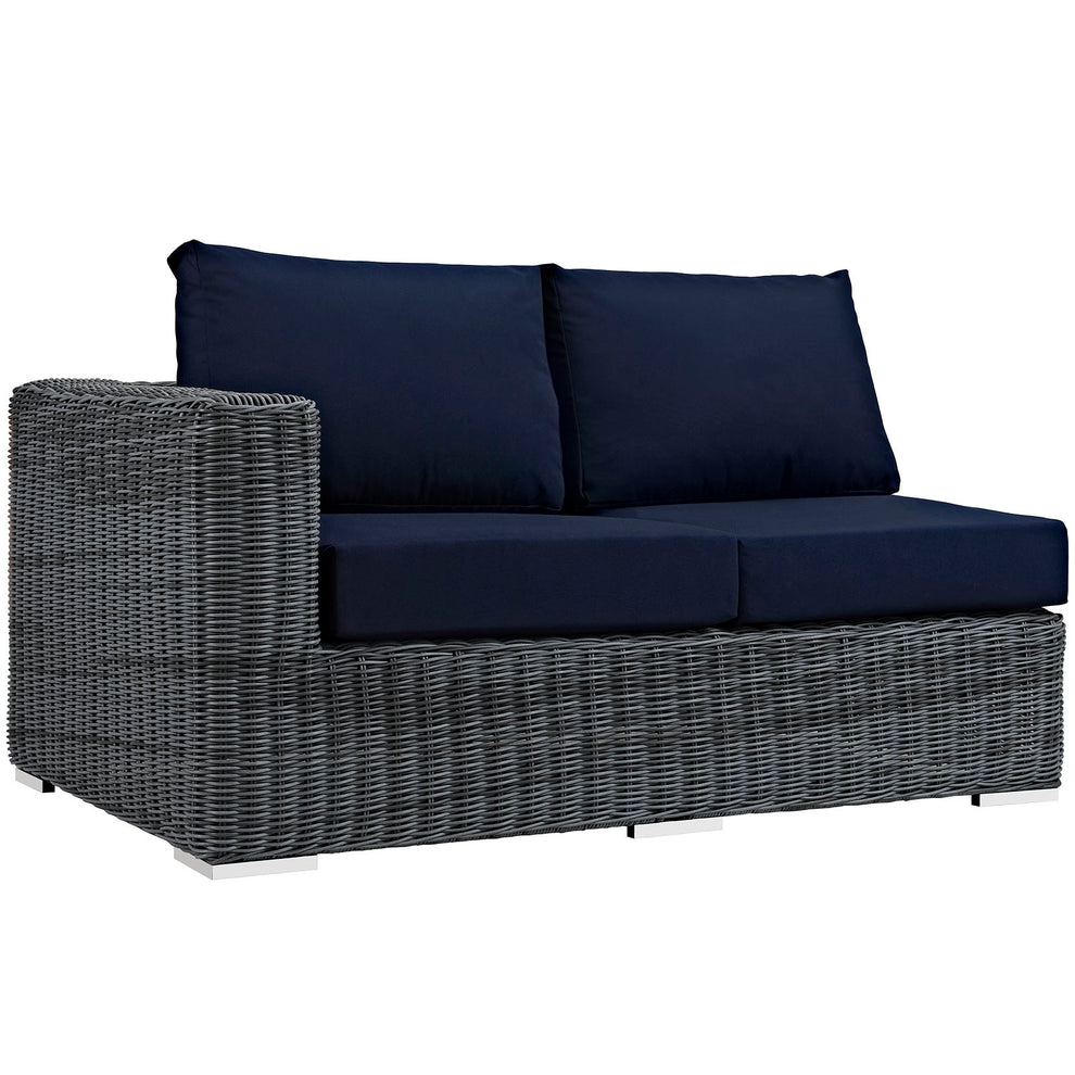 Summon Outdoor Patio Sunbrella® Left Arm Loveseat By Modway - EEI-1872 | Outdoor Sofas, Loveseats & Sectionals | Modishstore - 10