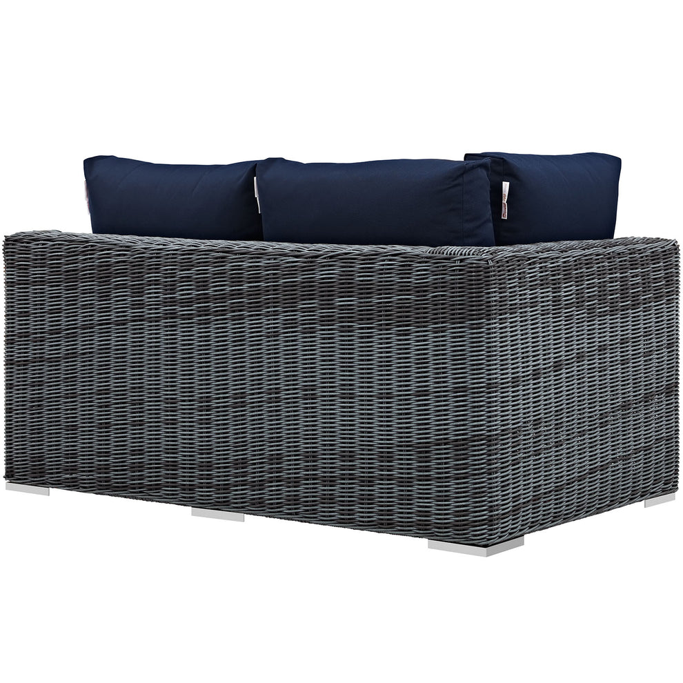 Summon Outdoor Patio Sunbrella® Left Arm Loveseat By Modway - EEI-1872 | Outdoor Sofas, Loveseats & Sectionals | Modishstore - 12