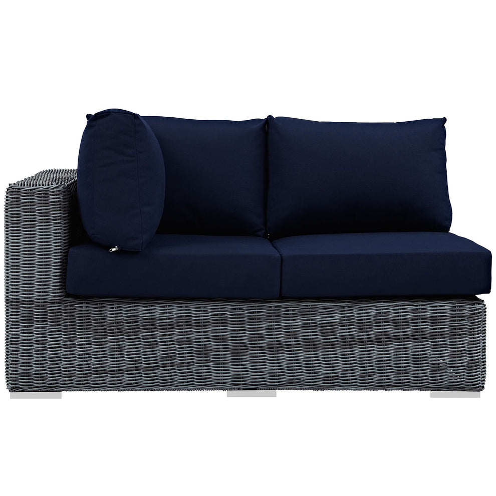 Summon Outdoor Patio Sunbrella® Left Arm Loveseat By Modway - EEI-1872 | Outdoor Sofas, Loveseats & Sectionals | Modishstore - 11