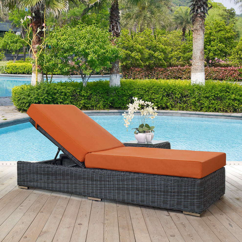 Summon Outdoor Patio Sunbrella® Chaise Lounge By Modway - EEI-1876 | Outdoor Chaise Lounges | Modishstore - 15