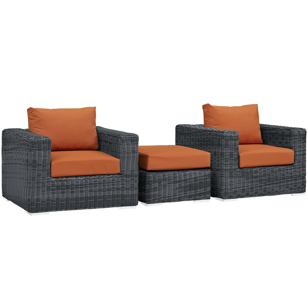 Modway Summon 3 Piece Outdoor Patio Sunbrella Sectional Set - EEI-1905 - EEI-1905 | Outdoor Sofas, Loveseats & Sectionals | Modishstore - 24