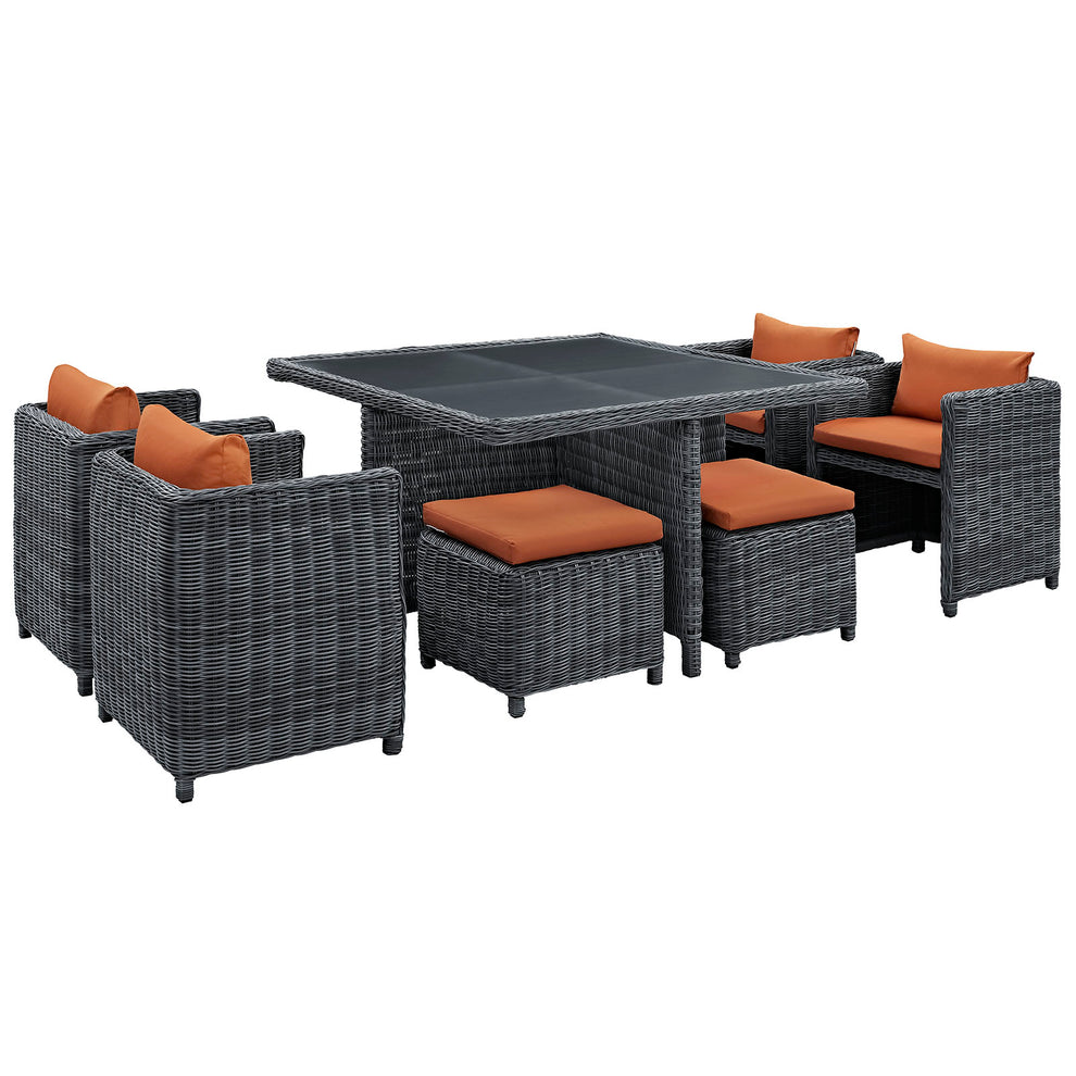 Modway Summon 9 Piece Outdoor Patio Dining Set - EEI-1947 | Outdoor Dining Sets | Modishstore - 24