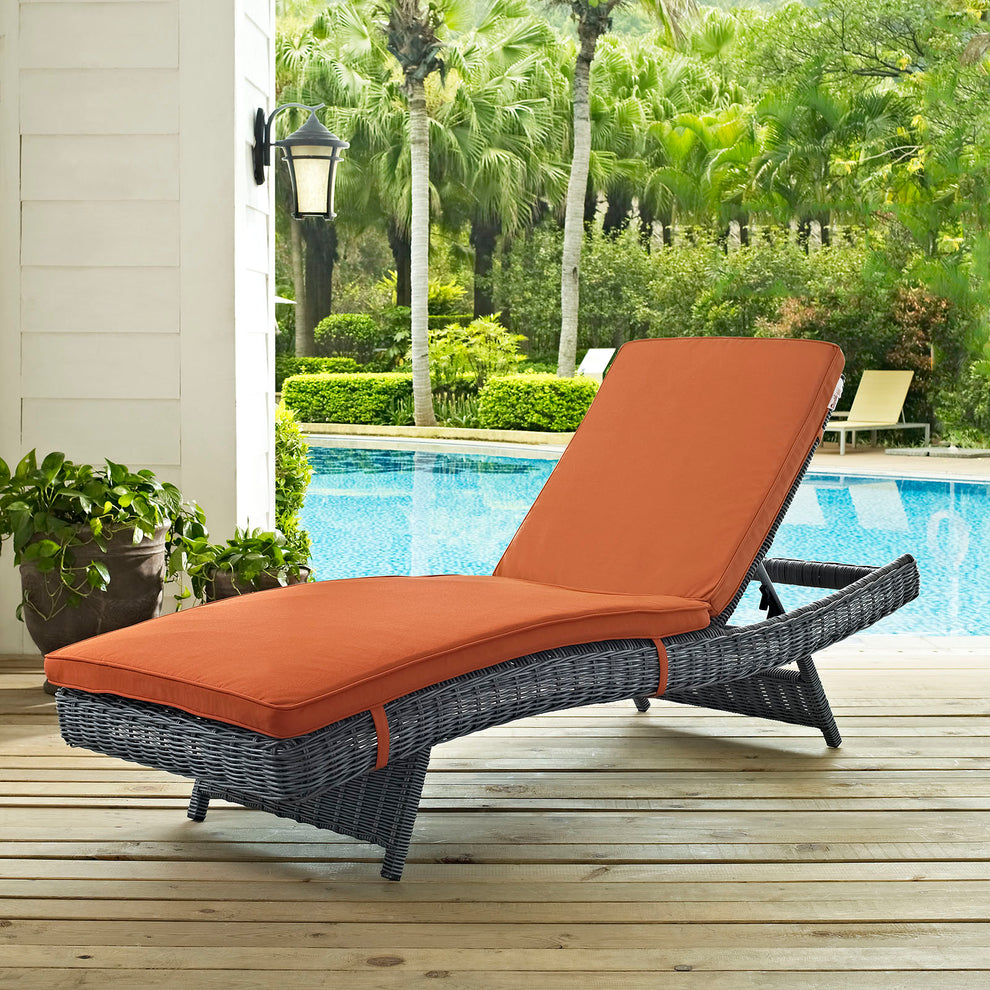 Summon Outdoor Patio Sunbrella® Chaise By Modway - EEI-1996 | Outdoor Chaise Lounges | Modishstore - 14