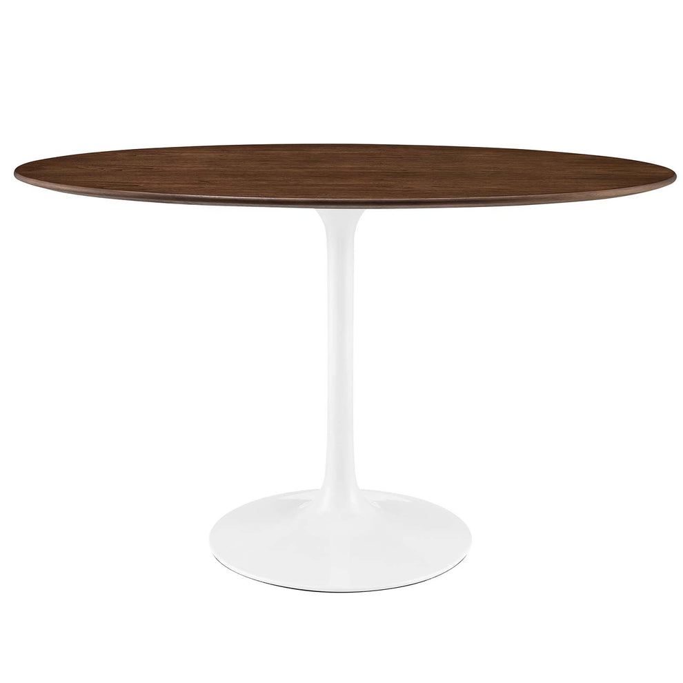 Modway Lippa 48" Oval Walnut Top Dining Table in Walnut - EEI-2019 | Dining Tables | Modishstore - 9