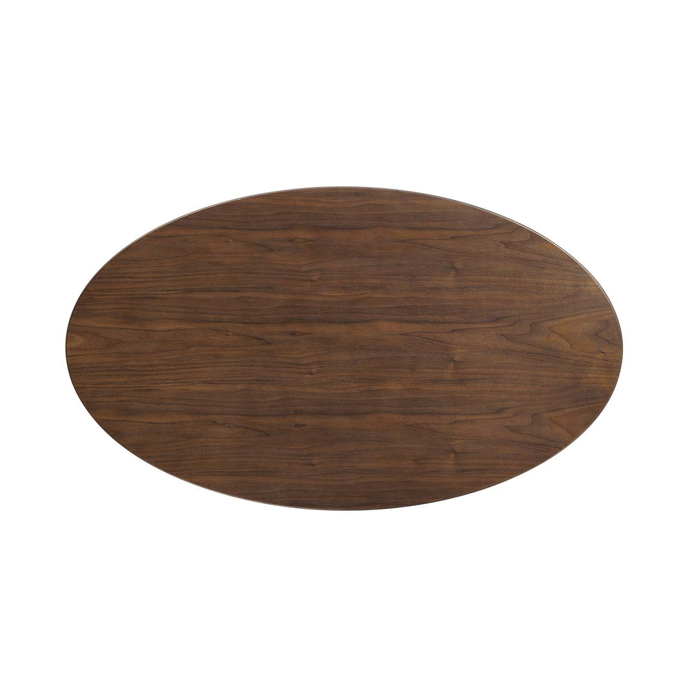 Modway Lippa 48" Oval Walnut Top Dining Table in Walnut - EEI-2019 | Dining Tables | Modishstore - 8