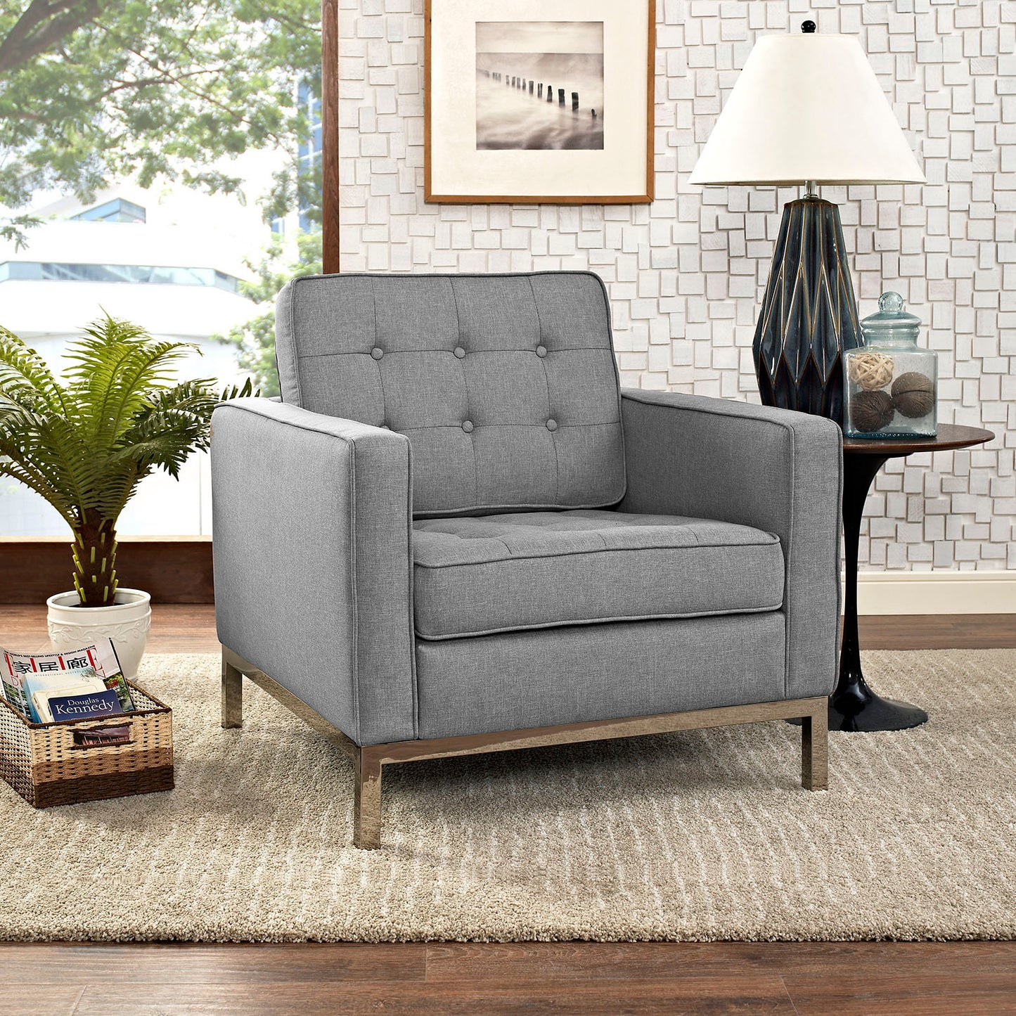 Modway Loft Fabric Armchair - EEI-2050 | Armchairs | Modishstore - 4