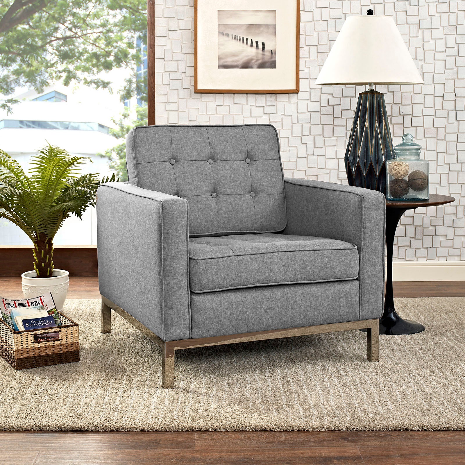 Modway Loft Fabric Armchair - EEI-2050 | Armchairs | Modishstore - 4