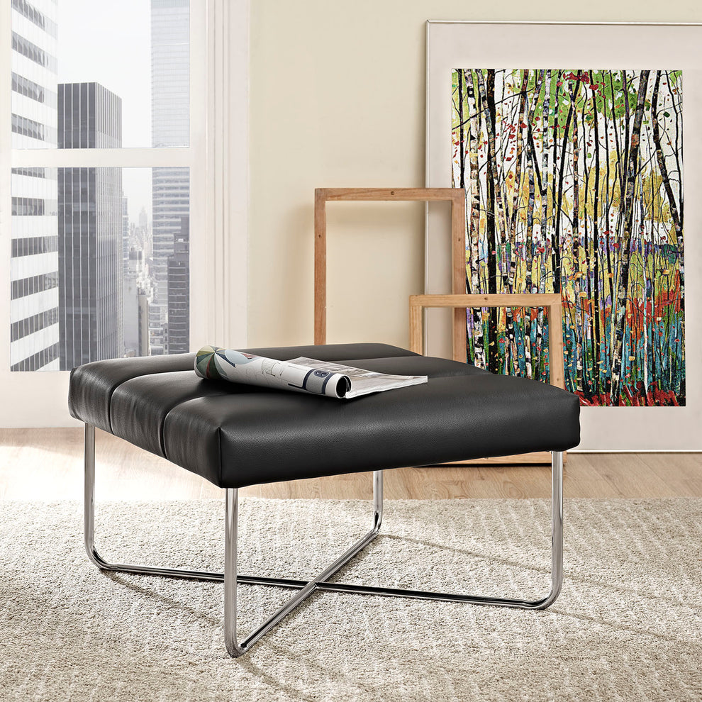 Modway Reach Upholstered Vinyl Ottoman - EEI-2082 | Ottomans | Modishstore - 9