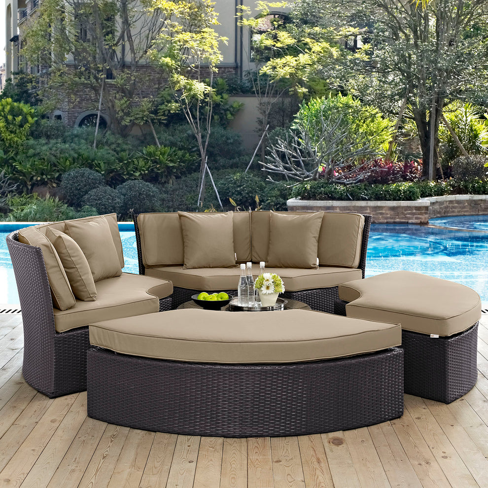 Convene Circular Outdoor Patio Daybed Set By Modway - EEI-2171 | Outdoor Patio Daybed | Modishstore - 7