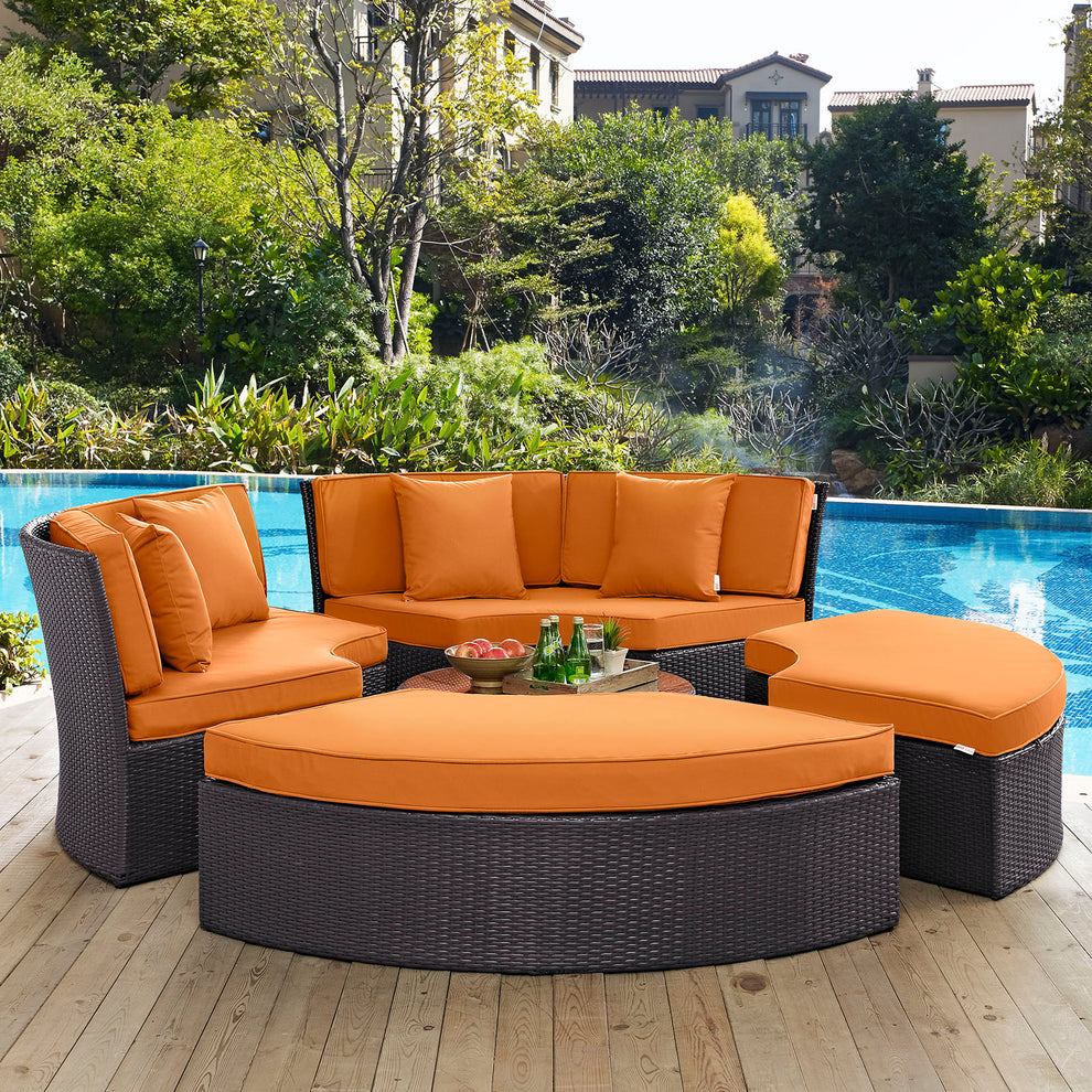 Convene Circular Outdoor Patio Daybed Set By Modway - EEI-2171 | Outdoor Patio Daybed | Modishstore - 13