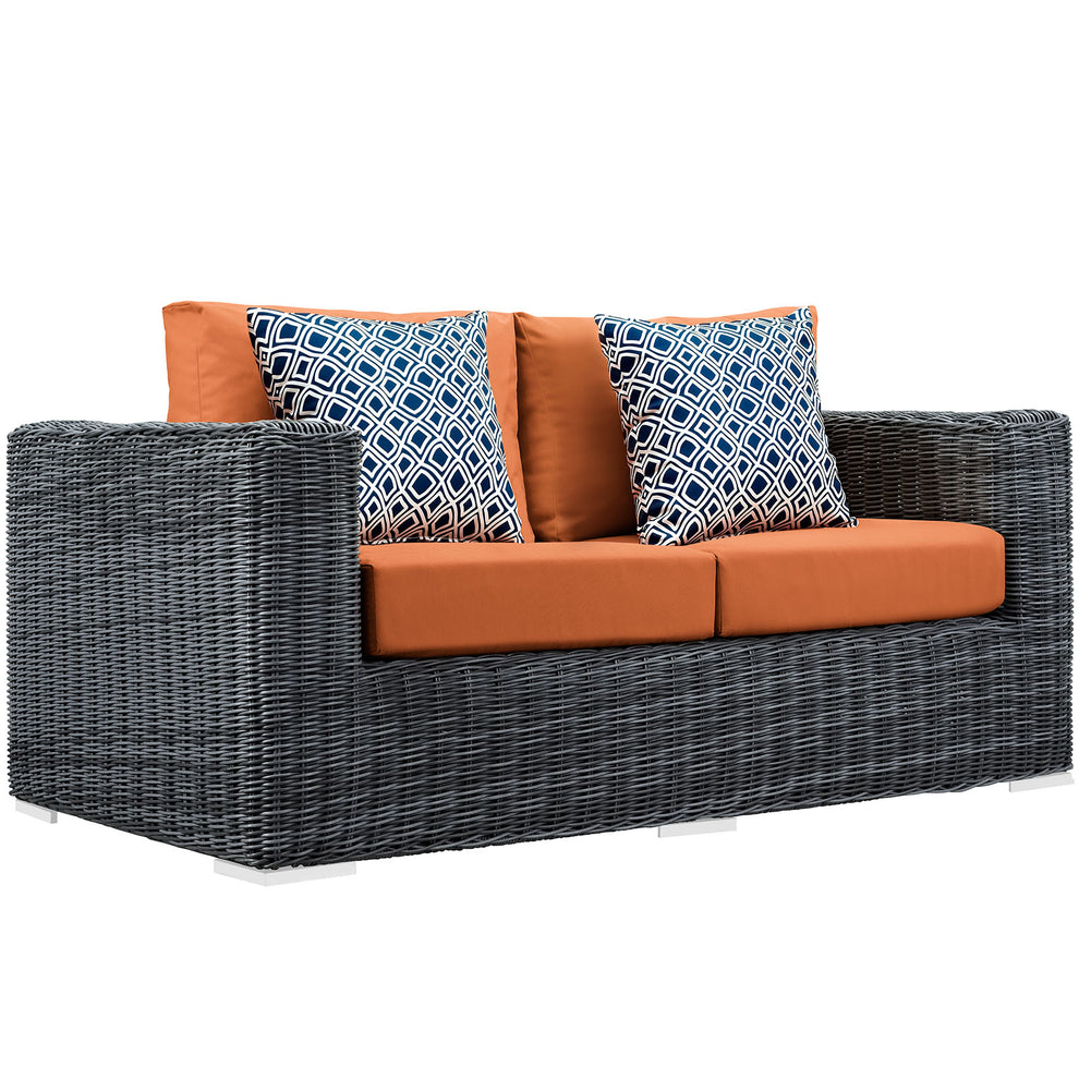 Summon 5 Piece Outdoor Patio Sunbrella¨ Sectional Set by Modway | Outdoor Patio Daybed | Modishstore - 3