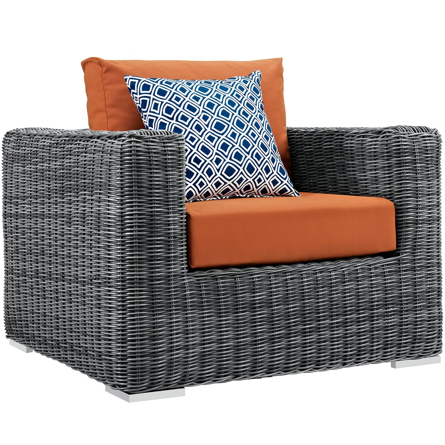 Summon 5 Piece Outdoor Patio Sunbrella¨ Sectional Set by Modway | Outdoor Patio Daybed | Modishstore - 4