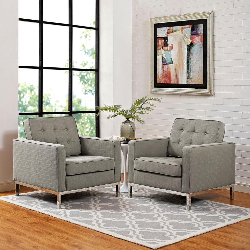 Modway Loft Armchairs Upholstered Fabric - Set of 2 - EEI-2440 | Armchairs | Modishstore - 9