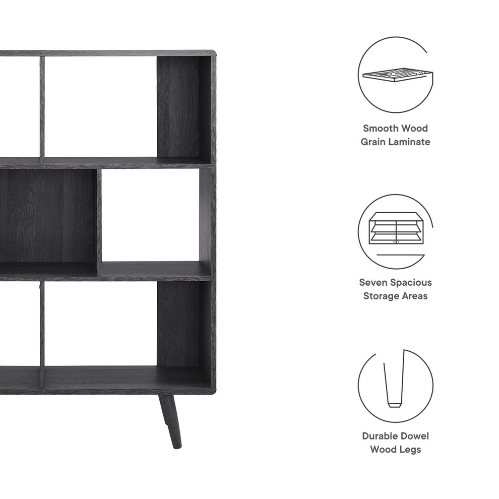 Transmit 7 Shelf Wood Grain Bookcase by Modway | Bookcases | Modishstore - 7