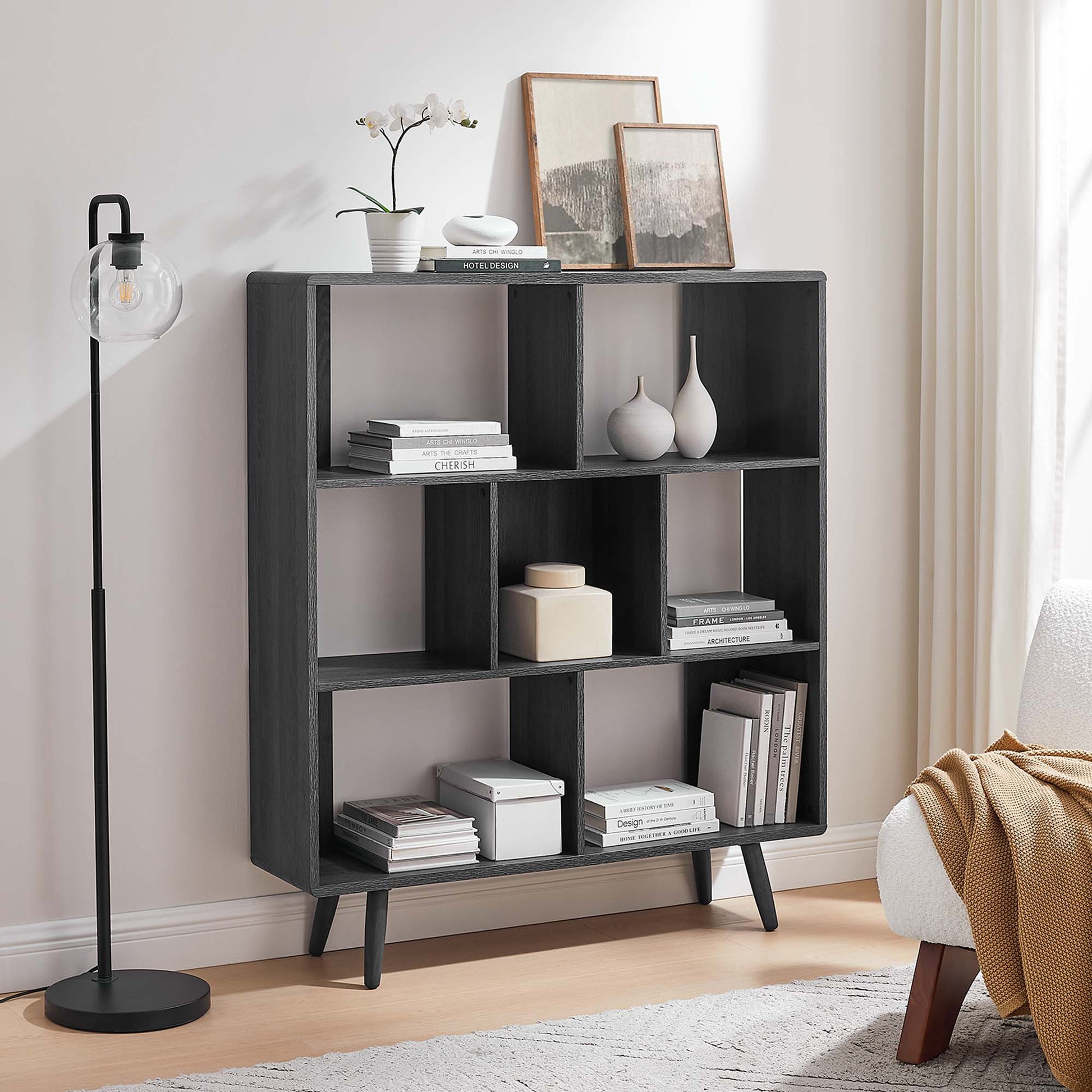 Transmit 7 Shelf Wood Grain Bookcase by Modway | Bookcases | Modishstore - 1