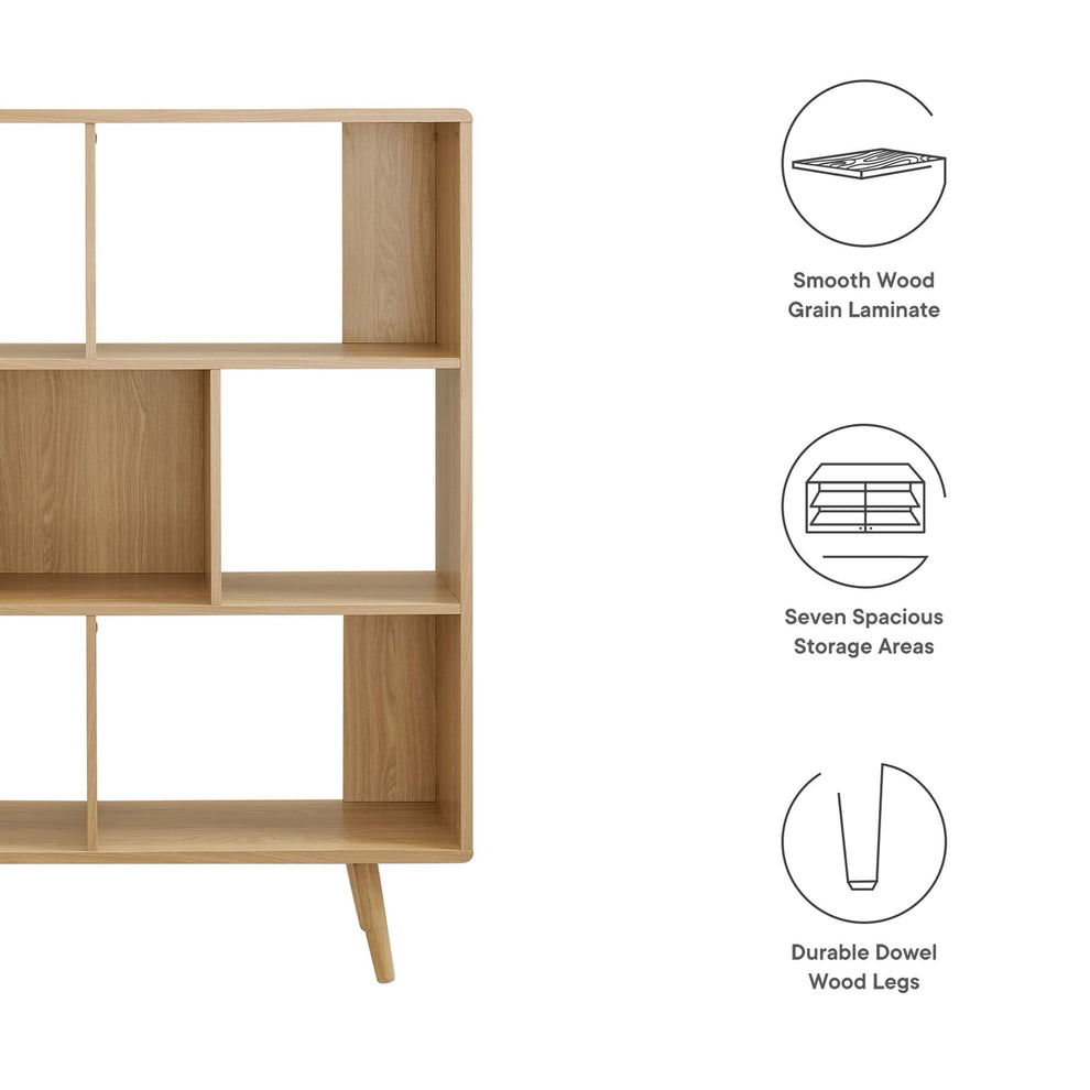 Transmit 7 Shelf Wood Grain Bookcase by Modway | Bookcases | Modishstore - 15