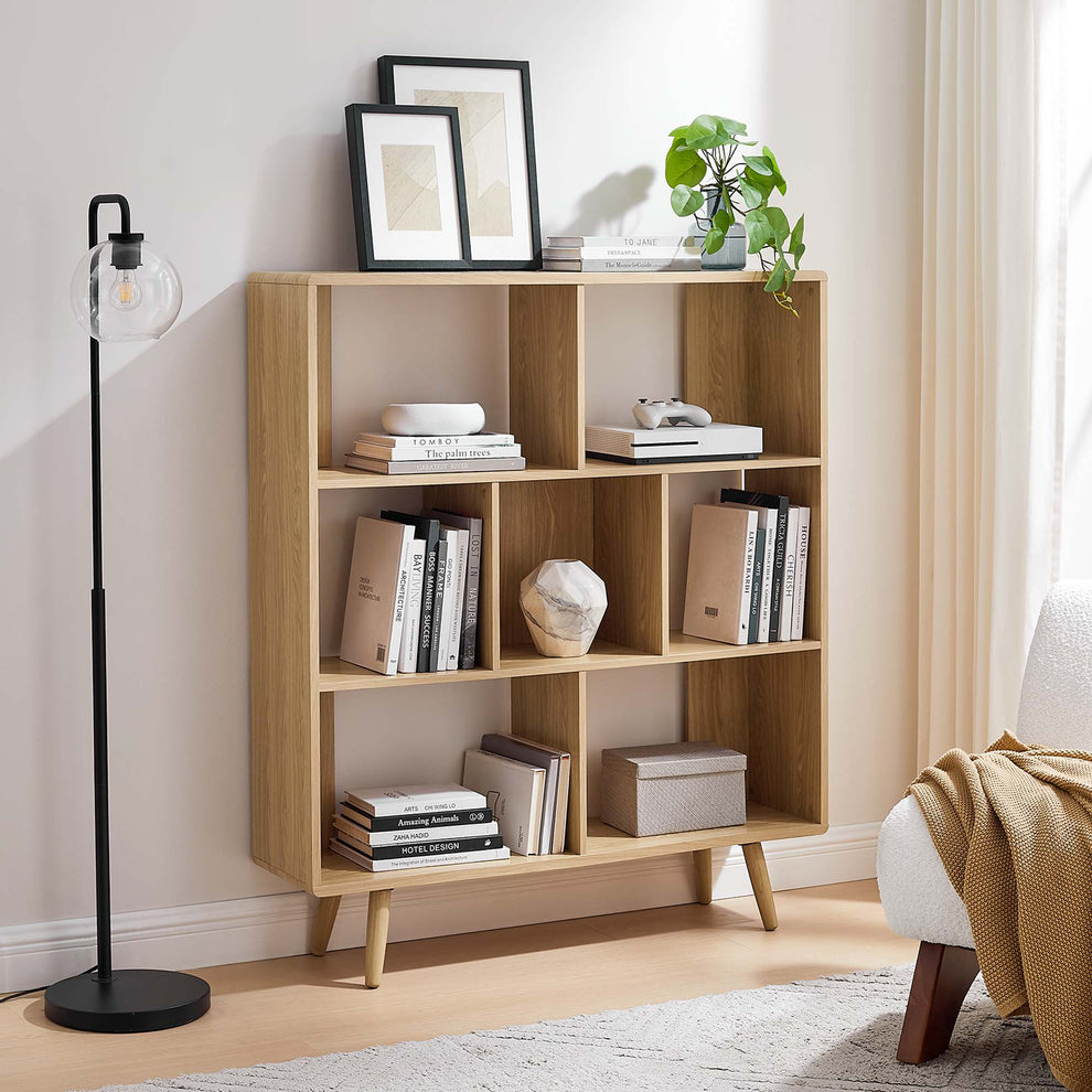 Transmit 7 Shelf Wood Grain Bookcase by Modway | Bookcases | Modishstore - 18