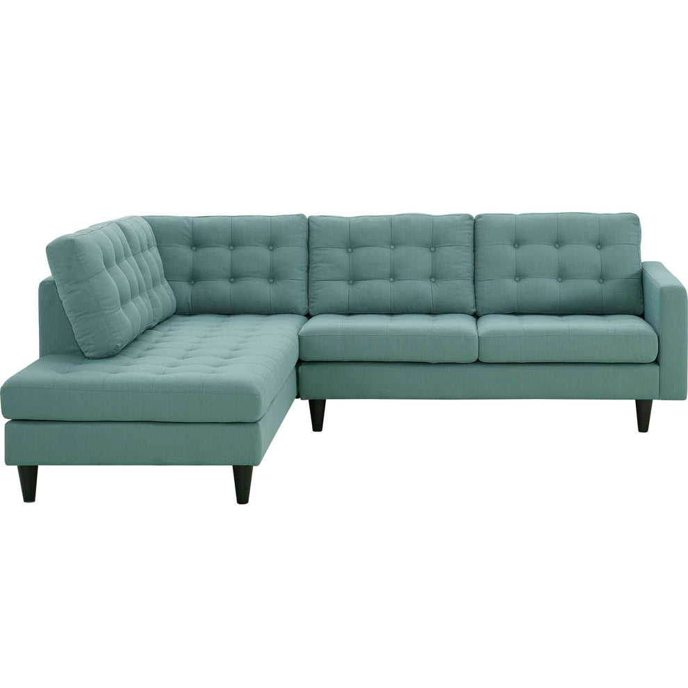 Empress 2 Piece Upholstered Fabric Left Facing Bumper Sectional By Modway - EEI-2798 | Sectional | Modishstore - 38