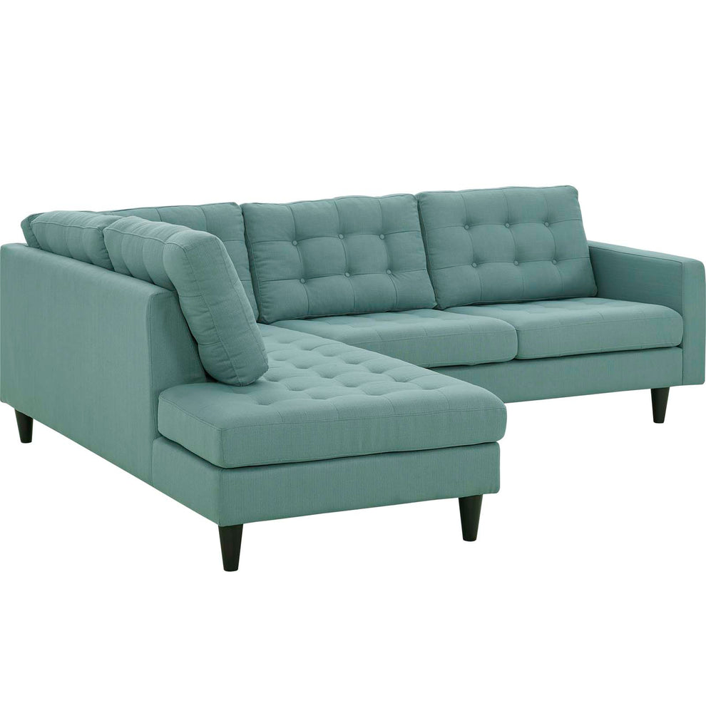 Empress 2 Piece Upholstered Fabric Left Facing Bumper Sectional By Modway - EEI-2798 | Sectional | Modishstore - 37