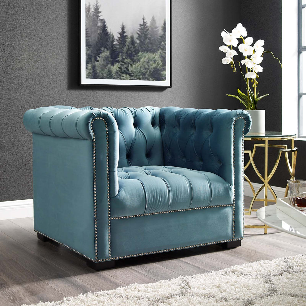Modway Heritage Upholstered Velvet Armchair - EEI-3065 | Armchairs | Modishstore - 22