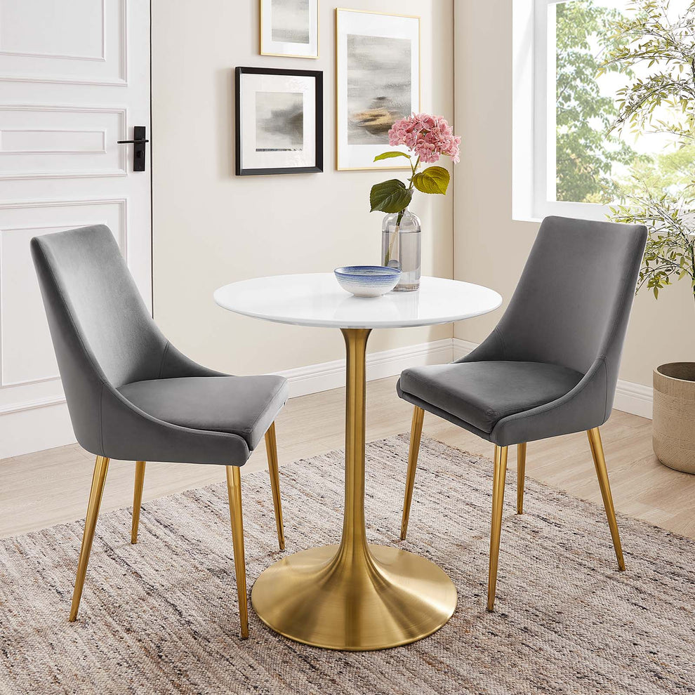 Modway Lippa 28" Round Dining Table In Gold White - EEI-3208 - EEI-3208 | Dining Tables | Modishstore - 6