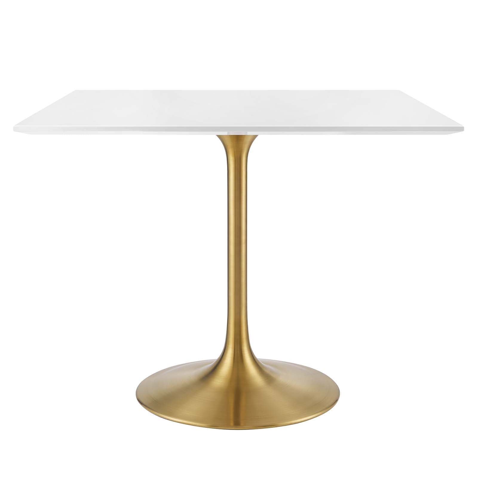 Modway Lippa 36" Square Wood Top Dining Table in Gold White - EEI-3212 | Dining Tables | Modishstore - 7