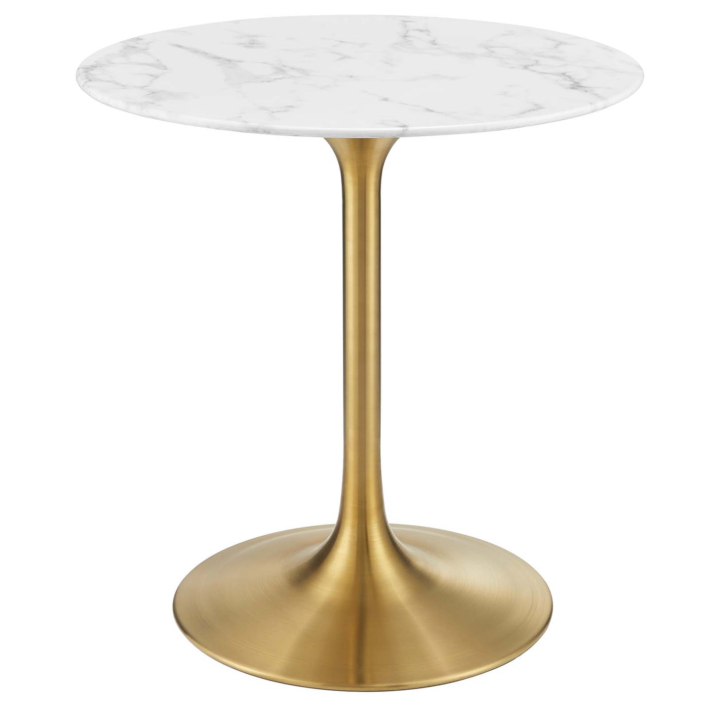 Modway Lippa 28" Round Dining Table In Gold White - EEI-3213 - EEI-3213