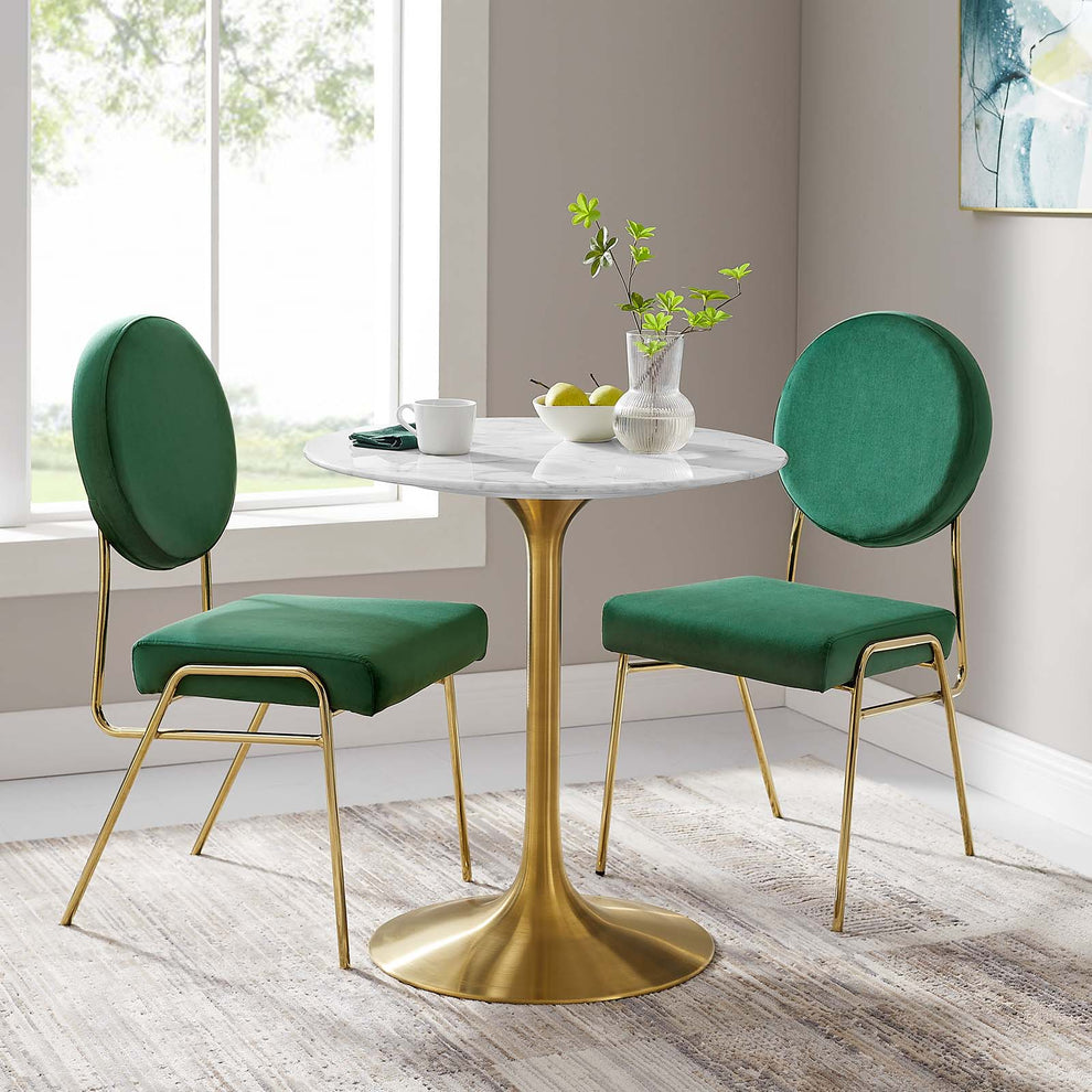 Modway Lippa 28" Round Dining Table In Gold White - EEI-3213 - EEI-3213 | Dining Tables | Modishstore - 6