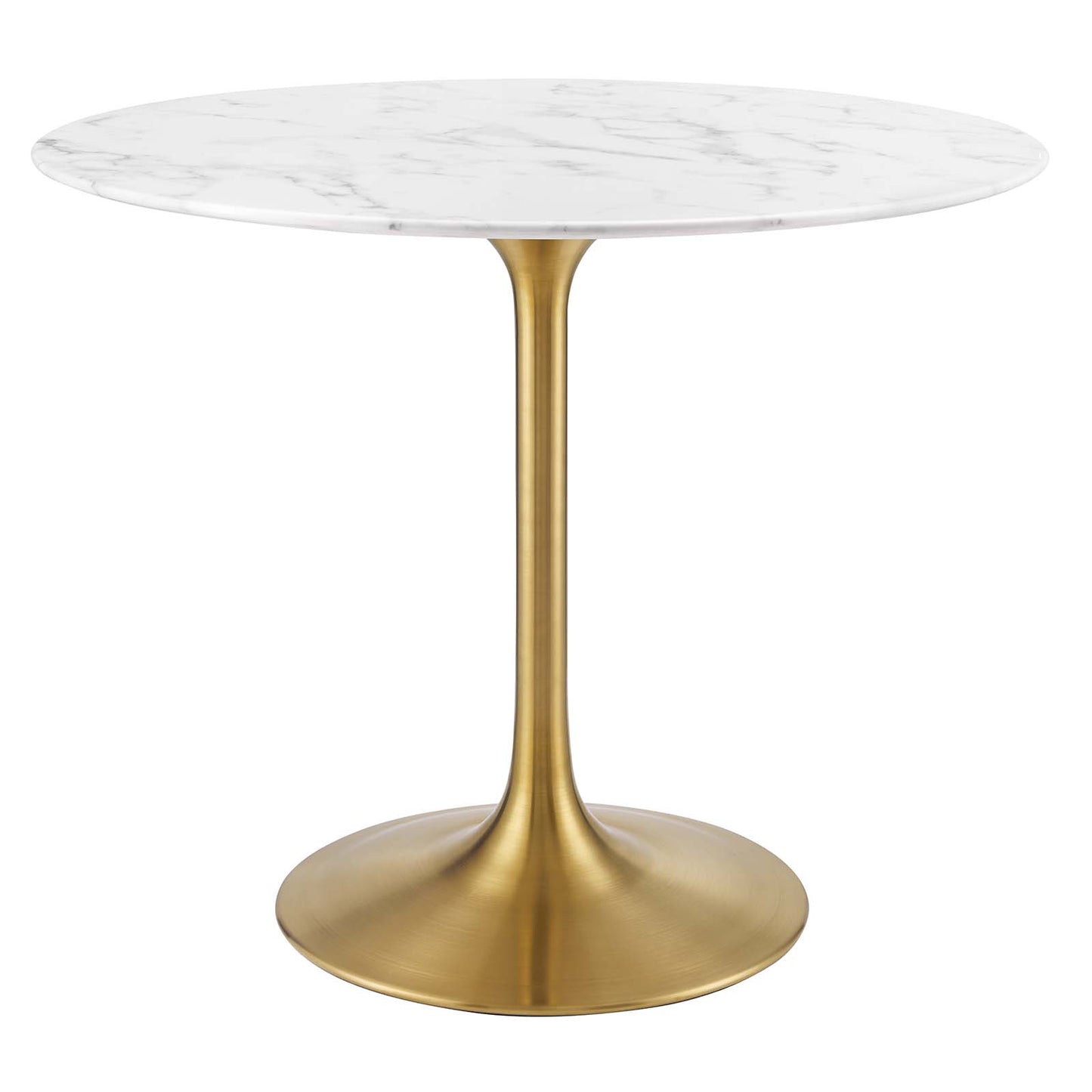 Modway Lippa 36" Round Artificial Marble Dining Table in Gold White - EEI-3214 | Dining Tables | Modishstore - 7