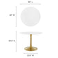 Modway Lippa 40" Round Dining Table in Gold White - EEI-3226 | Dining Tables | Modishstore - 11