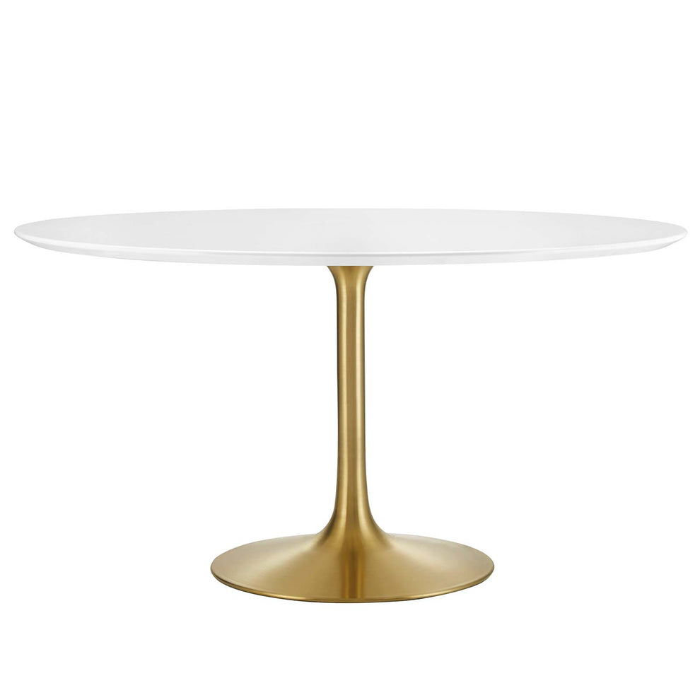 Modway Lippa 54" Round Wood Top Dining Table in Gold White - EEI-3228 | Dining Tables | Modishstore - 7