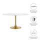 Modway Lippa 54" Round Wood Top Dining Table in Gold White - EEI-3228 | Dining Tables | Modishstore - 10