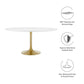 Modway Lippa 60" Round Wood Top Dining Table in Gold White - EEI-3229 | Dining Tables | Modishstore - 10