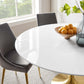 Modway Lippa 60" Round Wood Top Dining Table in Gold White - EEI-3229 | Dining Tables | Modishstore - 5