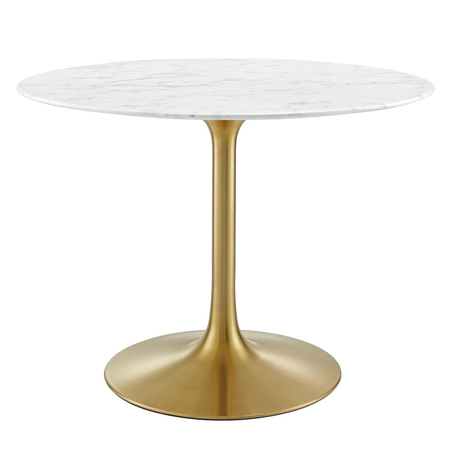 Modway Lippa 40" Round Artificial Marble Dining Table in Gold White - EEI-3231 | Dining Tables | Modishstore - 7