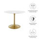 Modway Lippa 40" Round Artificial Marble Dining Table in Gold White - EEI-3231 | Dining Tables | Modishstore - 10