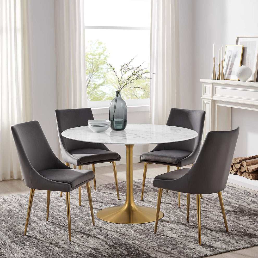 Modway Lippa 47" Round Artificial Marble Dining Table - EEI-3232 | Dining Tables | Modishstore - 7