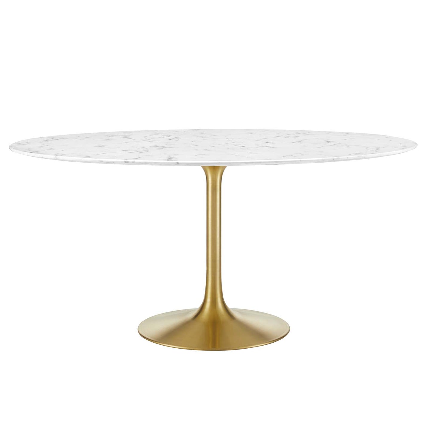 Modway Lippa 60" Round Artificial Marble Dining Table in Gold White - EEI-3234 | Dining Tables | Modishstore - 7