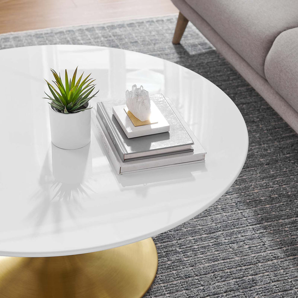 Modway Lippa 36" Coffee Table In Gold White - EEI-3250 | Coffee Tables | Modishstore - 5