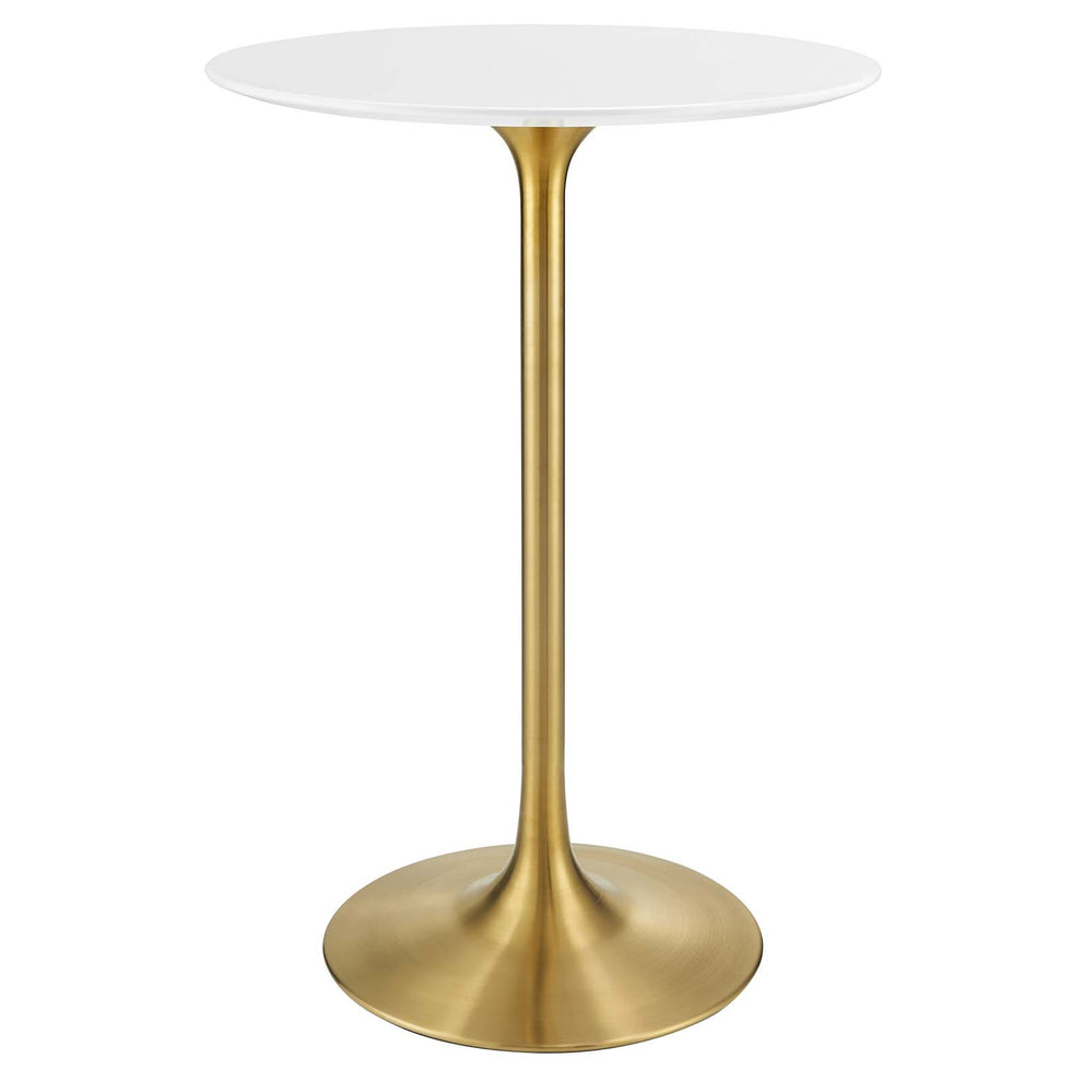 Modway Lippa 28" Bar Table In Gold White - EEI-3262 - EEI-3262 | Bar Tables | Modishstore - 3