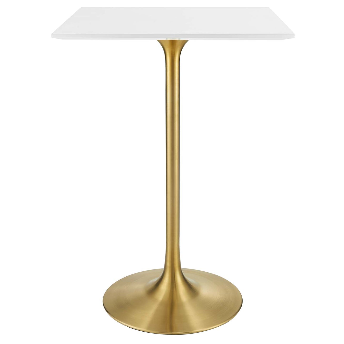 Modway Lippa 28" Square Bar Table Gold White - EEI-3263 | Bar Tables | Modishstore - 7