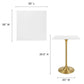Modway Lippa 28" Square Bar Table Gold White - EEI-3263 | Bar Tables | Modishstore - 11