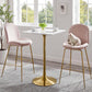 Modway Lippa 28" Square Bar Table Gold White - EEI-3263 | Bar Tables | Modishstore - 6