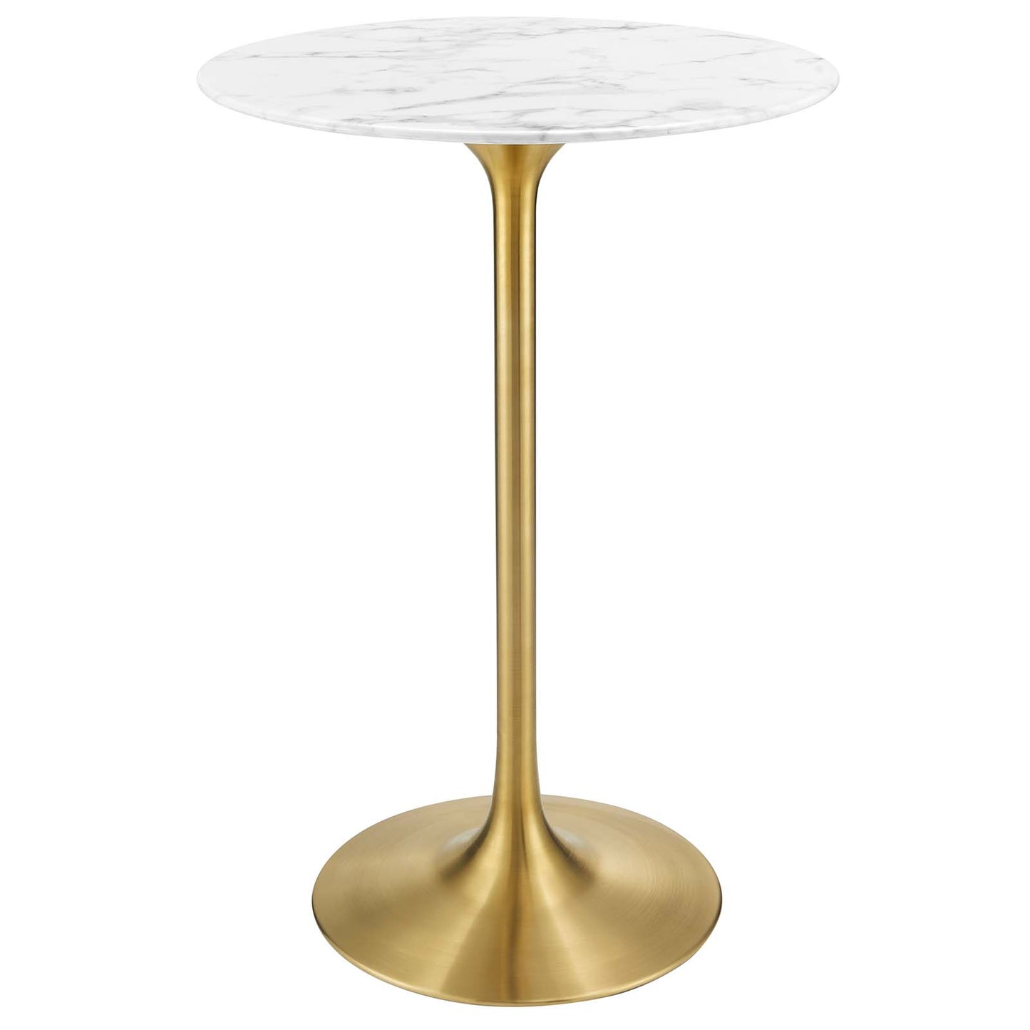 Modway Lippa 28" Bar Table Gold White - EEI-3264