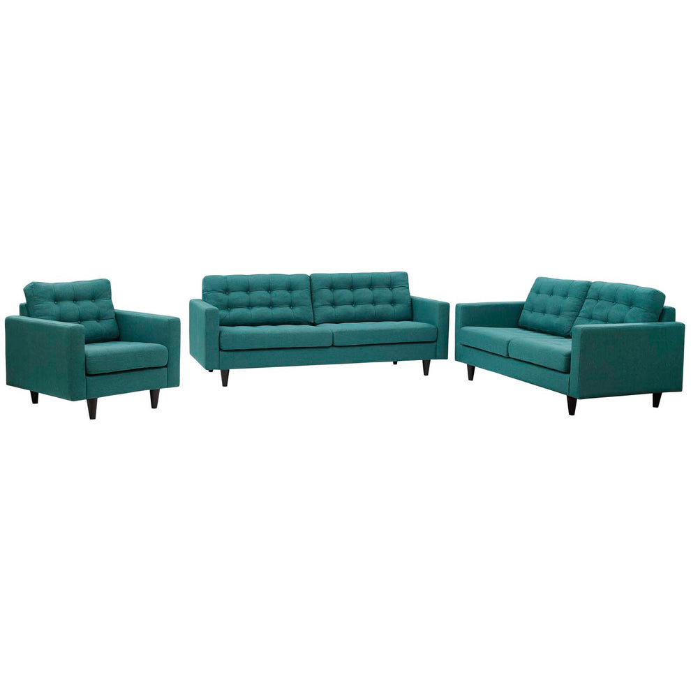 Empress Sofa, Loveseat and Armchair Set of 3 by Modway | Sofa Set | Modishstore - 2