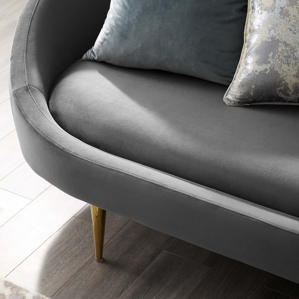 Modway Sublime Vertical Curve Back Performance Velvet Sofa - EEI-3349 | Sofas | Modishstore - 13
