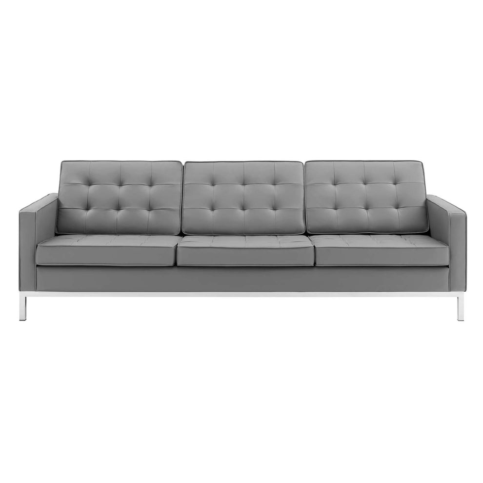 Modway Loft Tufted Button Upholstered Faux Leather Sofa - EEI-3385 | Sofas | Modishstore - 14