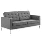 Modway Loft Tufted Upholstered Faux Leather Loveseat - EEI-3388